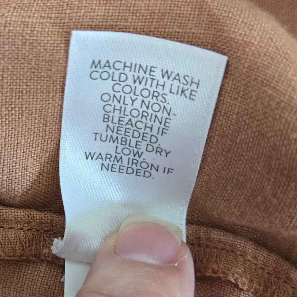 J.Jill Pure Jill Elements Womens 2X Linen Jacket Brown Hip Length Pockets - Picture 13 of 13